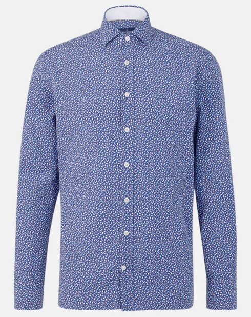 Chemise Slim Fit imprimée bleu foncé