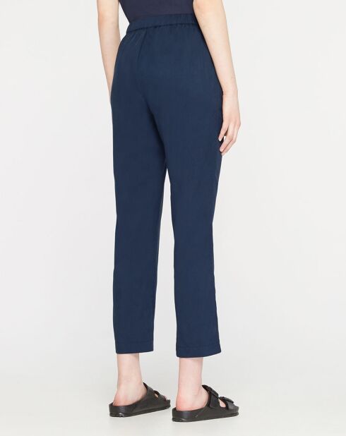 Marineblauwe rechte broek Amélia