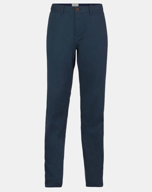 Pantalon chino Slim Fit Stuart uni stretch bleu nuit