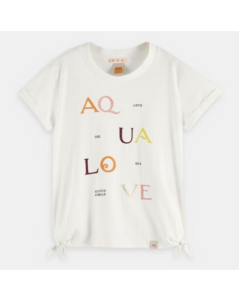 Weißes Aqua Love T-Shirt