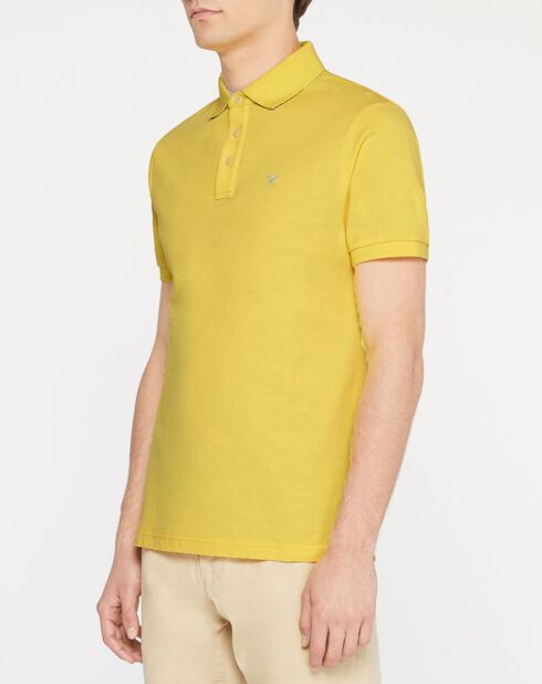 Polo uni jaune