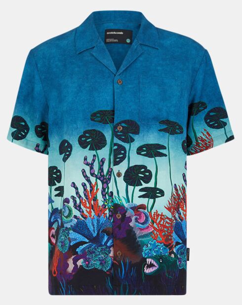 Chemise Regular Fit Hawaïenne multicolore/bleu