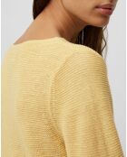 Pull maille 100% Lin jaune