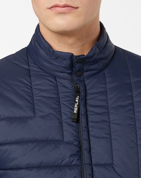 Blouson matelassé bleu marine