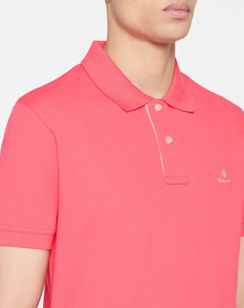 Polo droit rose vif