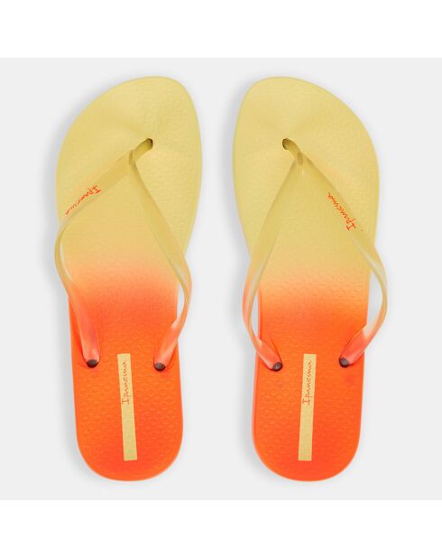 Chanclas recicladas de colores amarillo/naranja