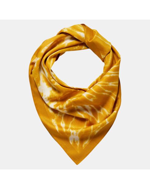 Foulard tie & dye jaune