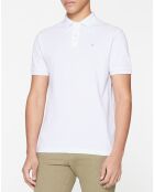 Polo Slim Fit uni blanc