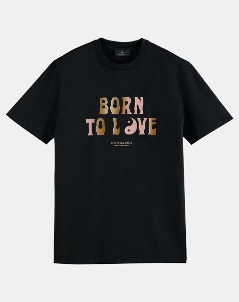 T-Shirt en Coton bio Born to Love noir