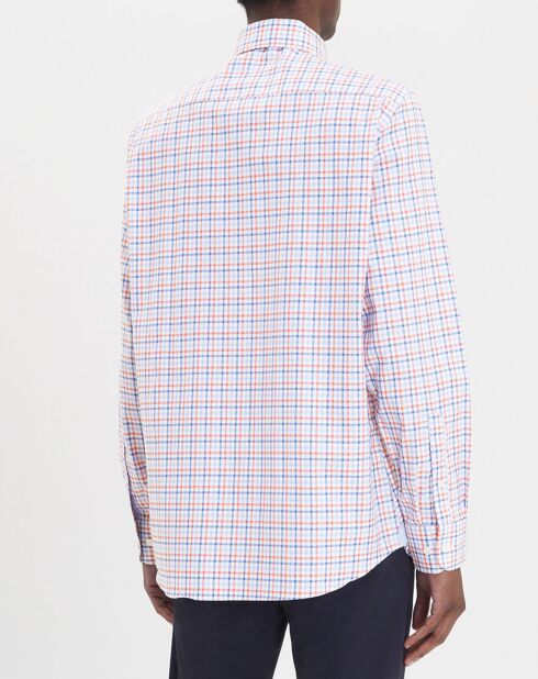 Chemise Regular Fit à carreaux corail