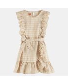 Robe vichy beige
