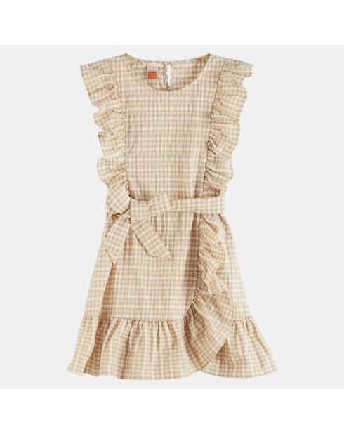 Robe vichy beige