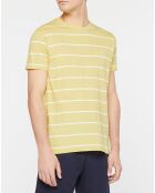 T-Shirt marinière jaune/blanc