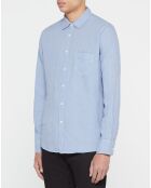 Chemise 100% Lin Regular Fit bleu clair