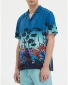 Chemise Regular Fit Hawaïenne multicolore/bleu