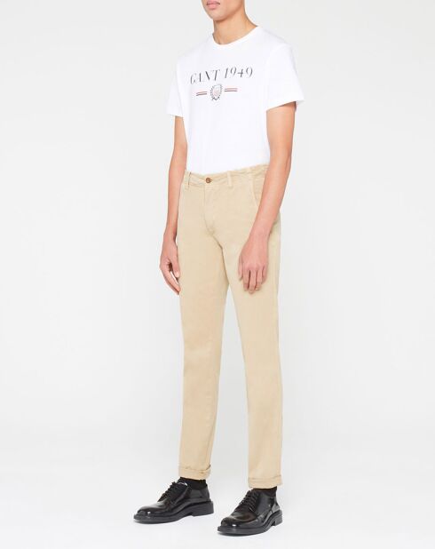 Pantalon chino ajusté Rustique beige