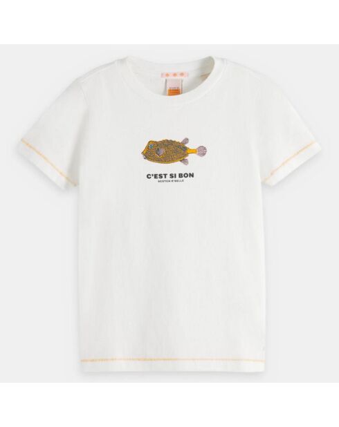 Weißes Fisch-T-Shirt