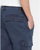 Pantalon Slim cargo hyperflex bleu marine