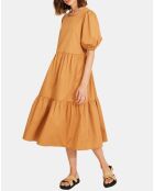 Robe en popeline Carla camel