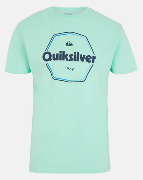 Hellgrünes rundes Logo-T-Shirt