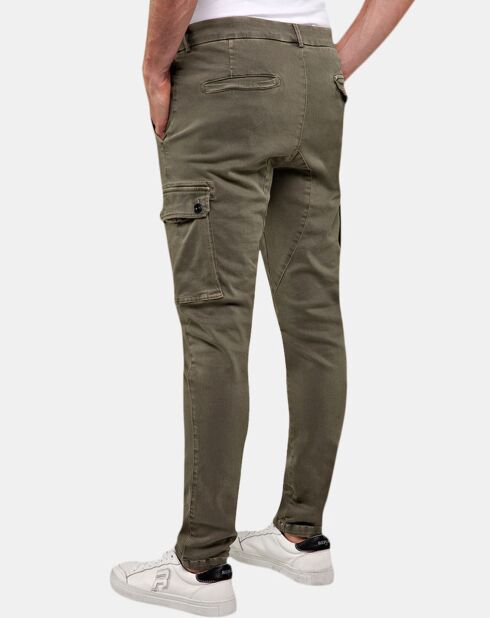 Pantalones cargo delgados Hyperflex de color caqui