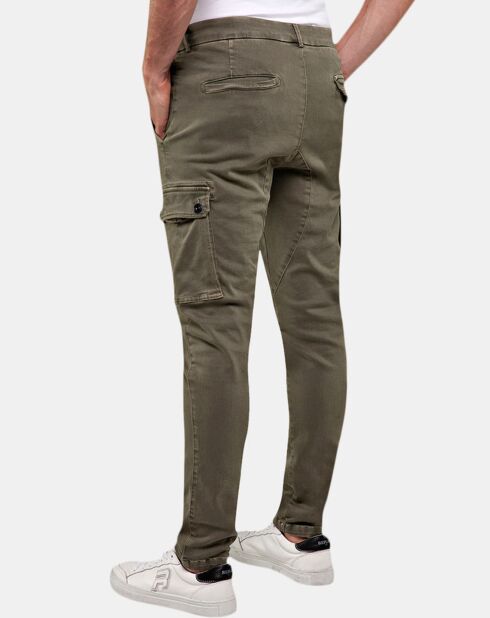 Pantalon Slim cargo hyperflex kaki