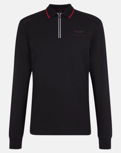 Polo Classic Fit Aston Martin Racing col zippé noir