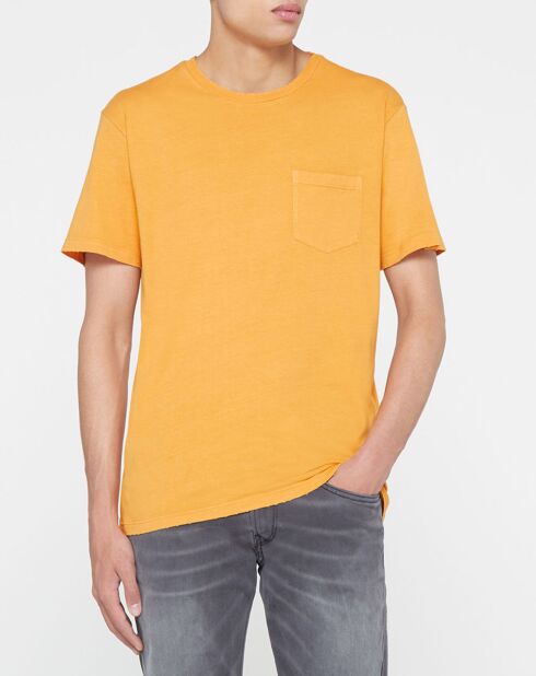T-Shirt pocket side orange