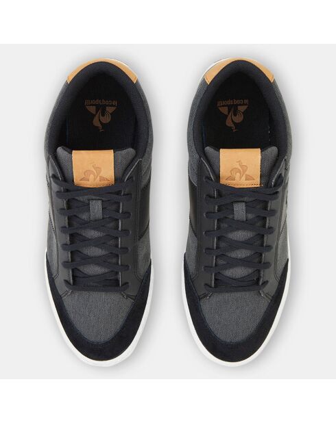 Baskets en Cuir & Denim Prodige noires