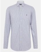 Chemise Slim Fit  carreaux bleue