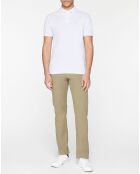 Polo Slim Fit uni blanc