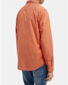 Chemise Regular Fit Pocket imprimée orange clair