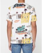 T-Shirt Plage imprimé multicolore