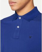 Polo Slim Fit uni bleu