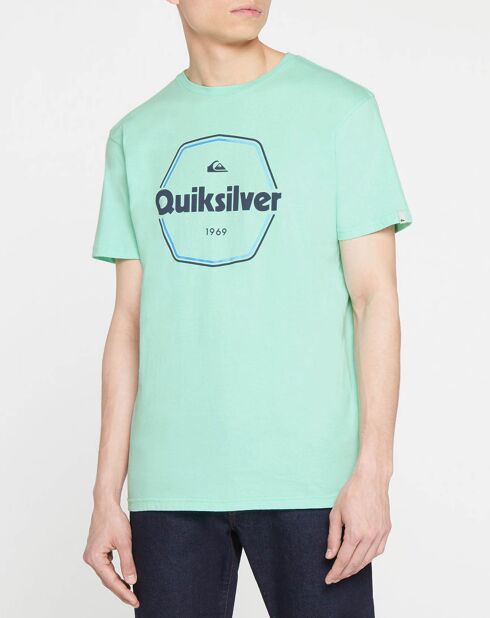 Hellgrünes rundes Logo-T-Shirt