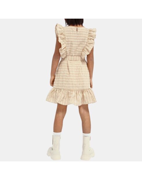 Robe vichy beige