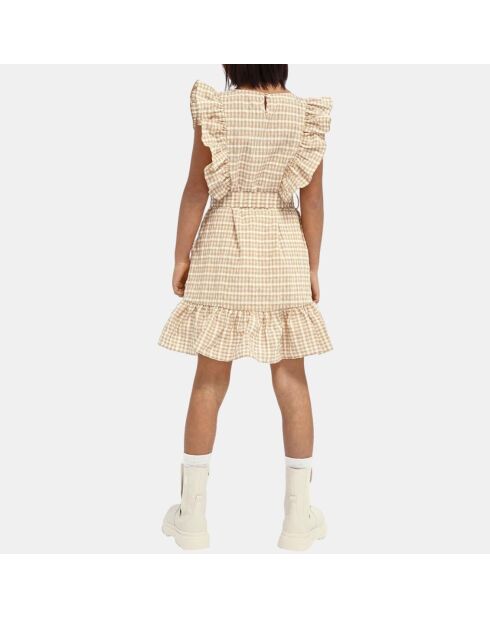 Robe vichy beige