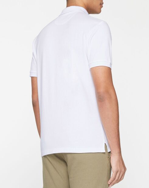 Polo Slim Fit uni blanc