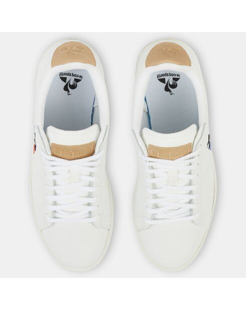Baskets en Cuir Courtset blanc/beige