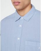 Chemise 100% Lin Regular Fit bleu clair