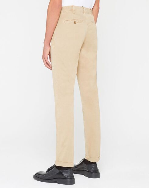 Pantalon chino ajusté Rustique beige