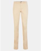 Pantalon chino ajusté Rustique beige