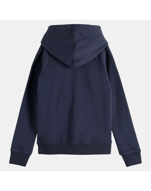 Sweat à capuche corail bleu marine