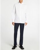 Chemise Slim Fit à pois blanche