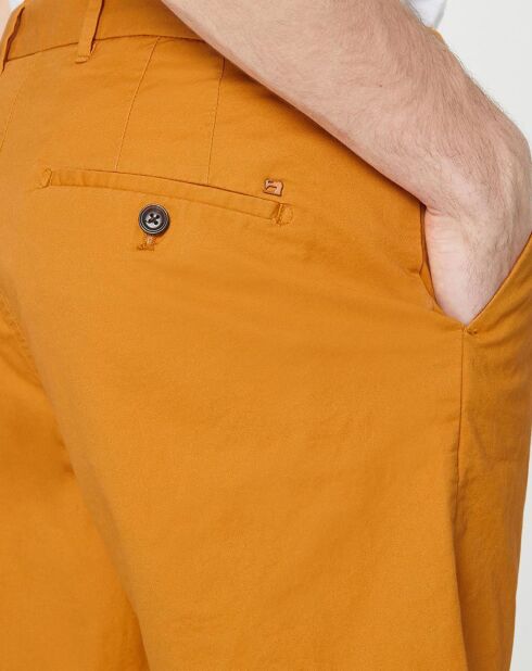 Pima Stuart Lichtoranje slimfit chino bermuda's
