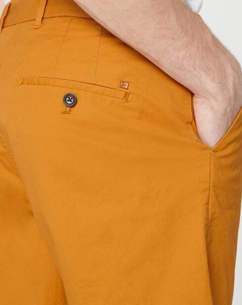 Bermuda chino Slim Fit Pima Stuart orange clair