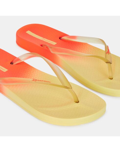 Chanclas recicladas de colores amarillo/naranja