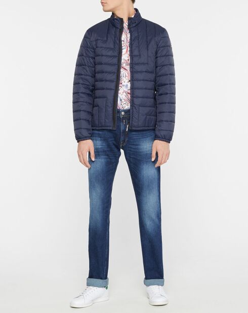 Blouson matelassé bleu marine