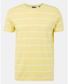 T-Shirt marinière jaune/blanc