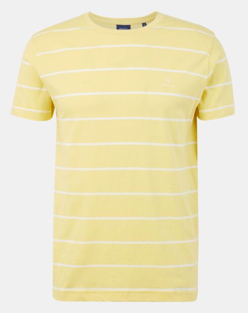 T-Shirt marinière jaune/blanc